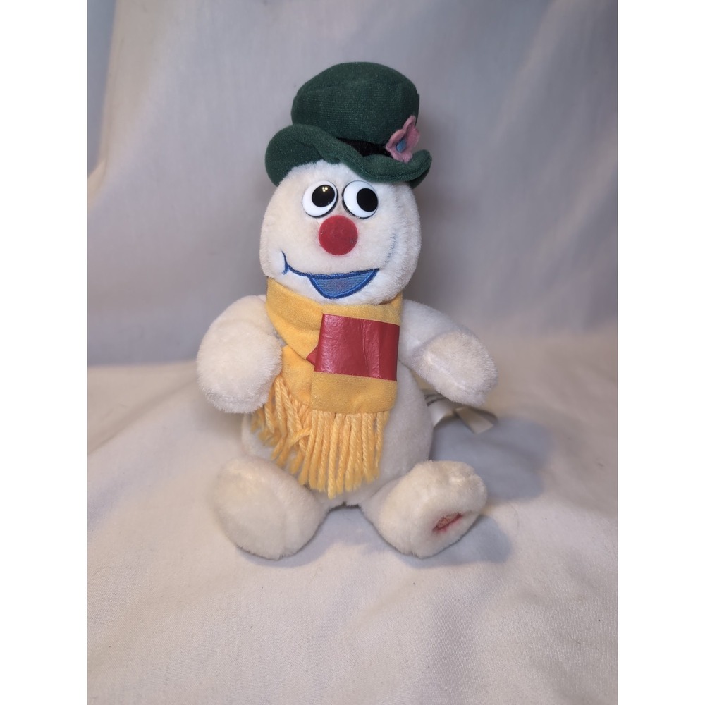Vintage Gemmy Singing Frosty The Snowman Animated Plush 8" WORKS